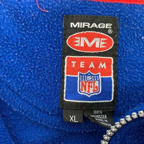 Mirage New England Patriots Pullover Fleece Jacket XL Vtg 90s NFL Quarter Zip - Picture 5 of 7